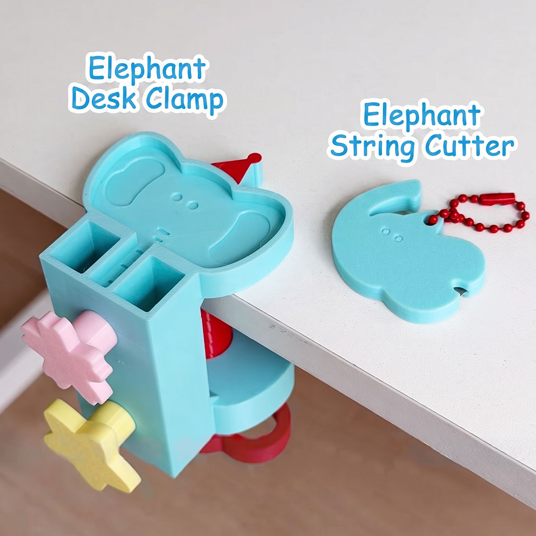 Elephant Desktop Clip Fixing Clip Desktop Storage Hook Student Dormitory Elephant WireCutter
