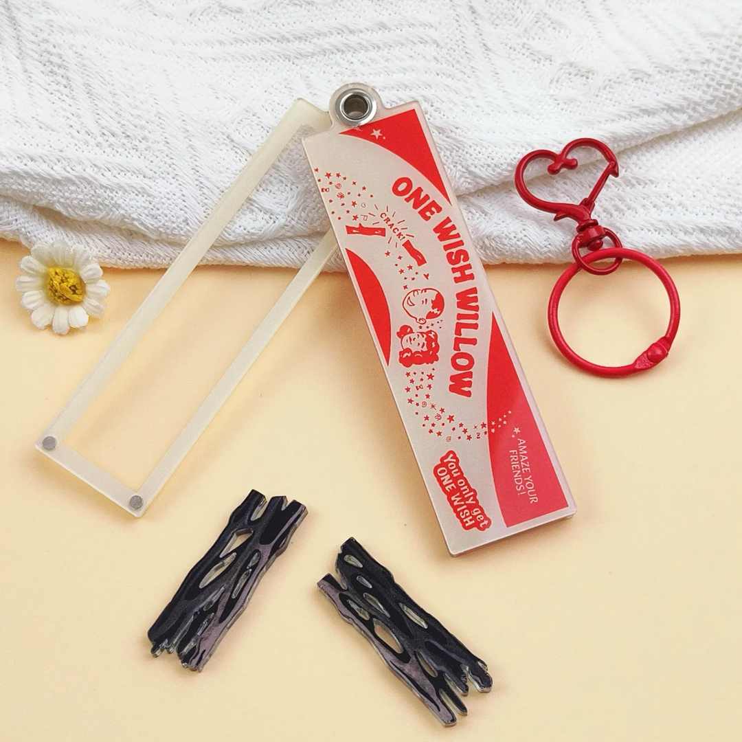 Obsession One Wish Willow Shaker Keychain With Breakable Magnet Willow
