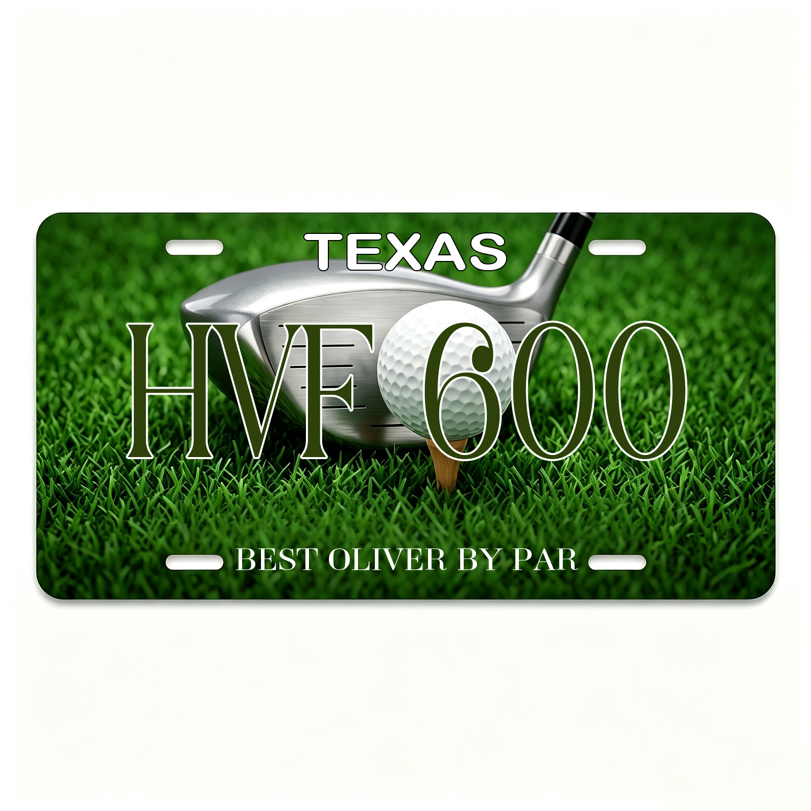 Personalized Golf License Plate Custom Name and State for Golf Player