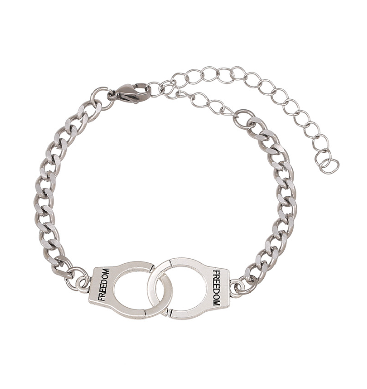 Personalized Couple Handcuffs and Bracelets with Engraved Name Anniversary Gift for Him Her Valentine's Day Gift 