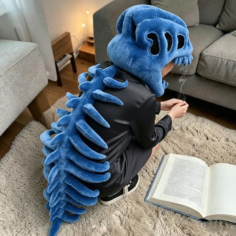 Personalized Dinosaur Costume Hat And Tail Set Themed Pretend Play Adventure Design Soft Plush Kids Dress Up Outfit For Parties And Gifts