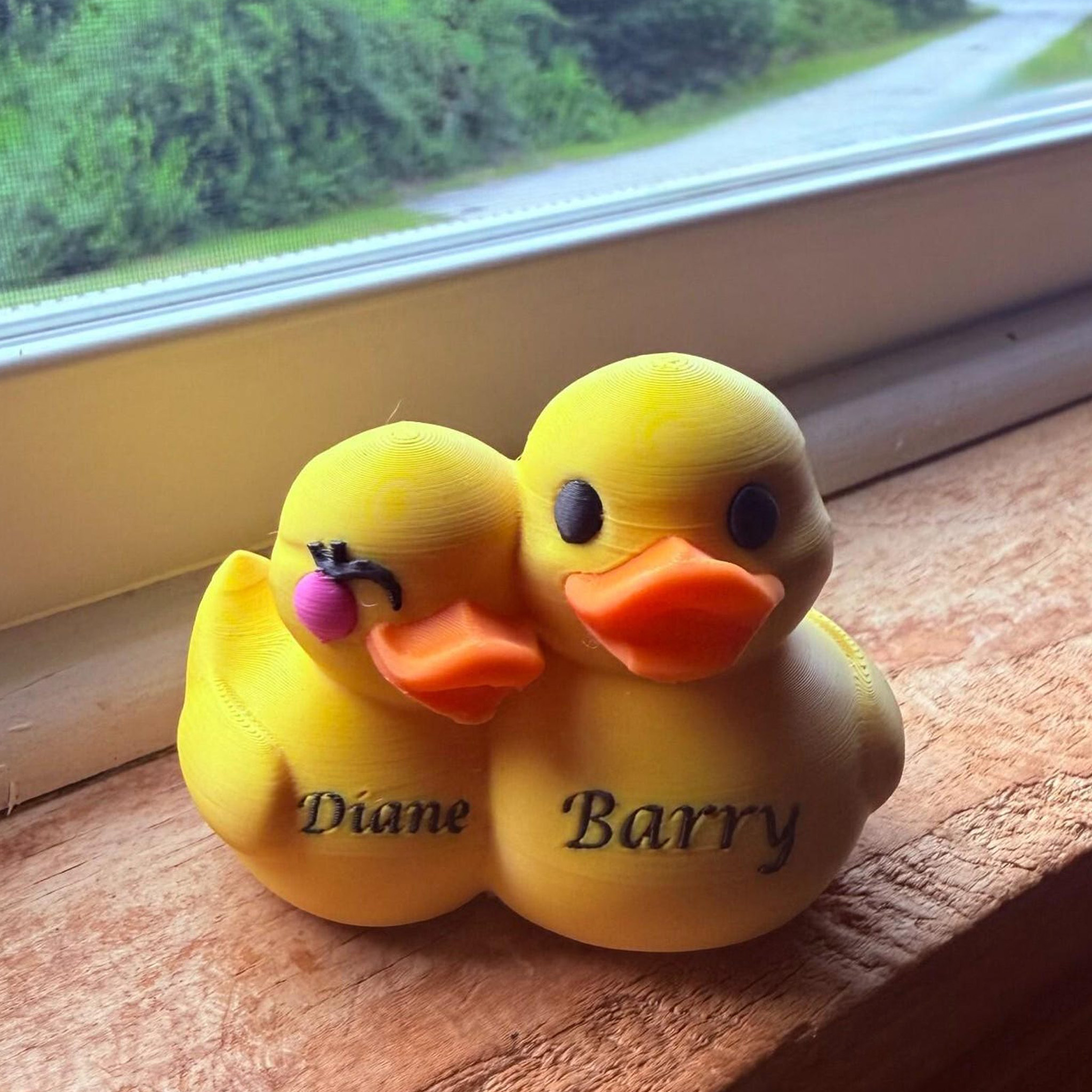 Personalized 3D Printed Couples Ducks Cute Couple Gift Home Decorations