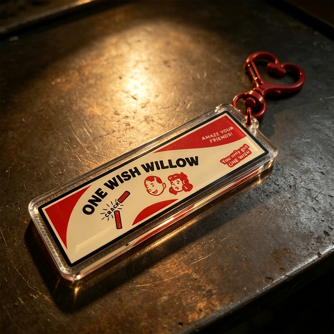 Obsession One Wish Willow Keychain Charm Obsession Keychain Horror Movie Gift Enamel Pin Gift for Fans