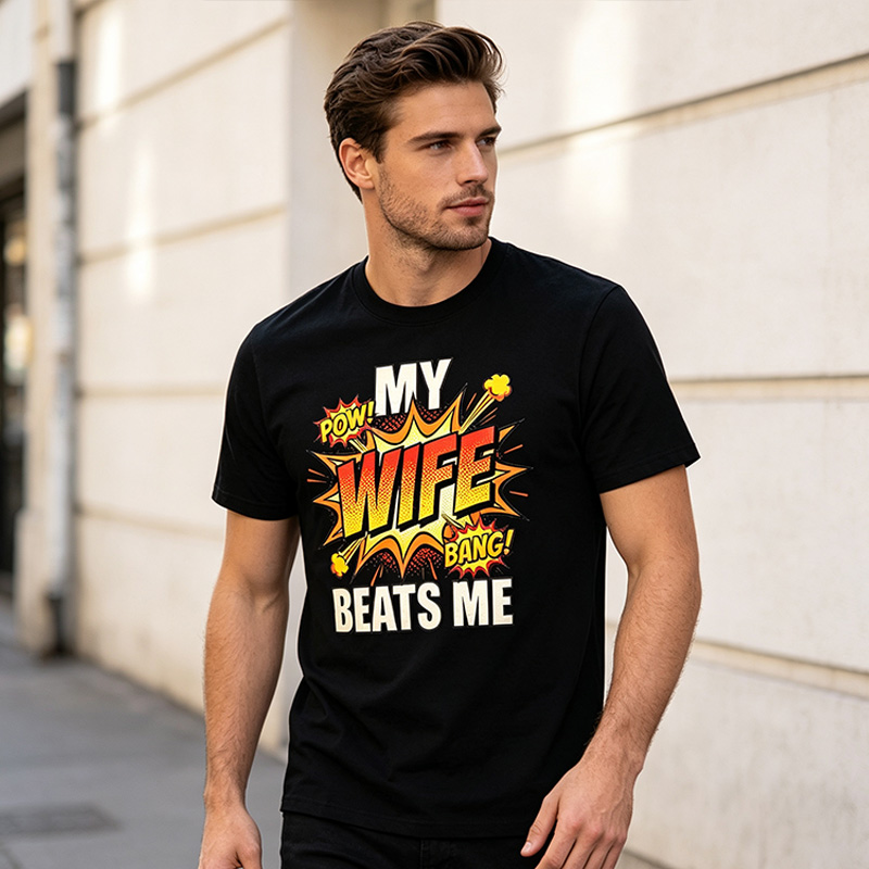 Personalized My Wife Beats Me Shirt Vintage Husband And Wife Shirts Husband Shirt For Men Funny Husband Gift