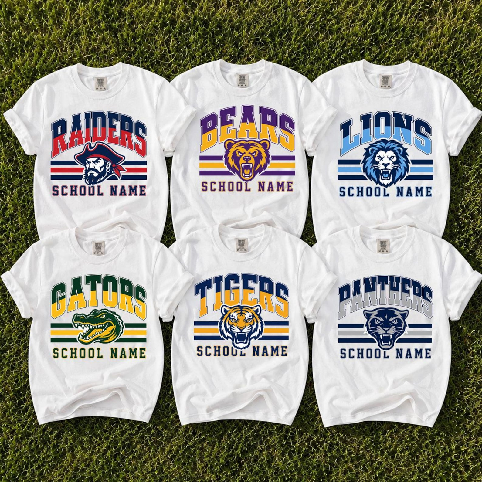 Personalized School Mascot Classic T-Shirt Custom School Team Name Back To School Gameday Gift