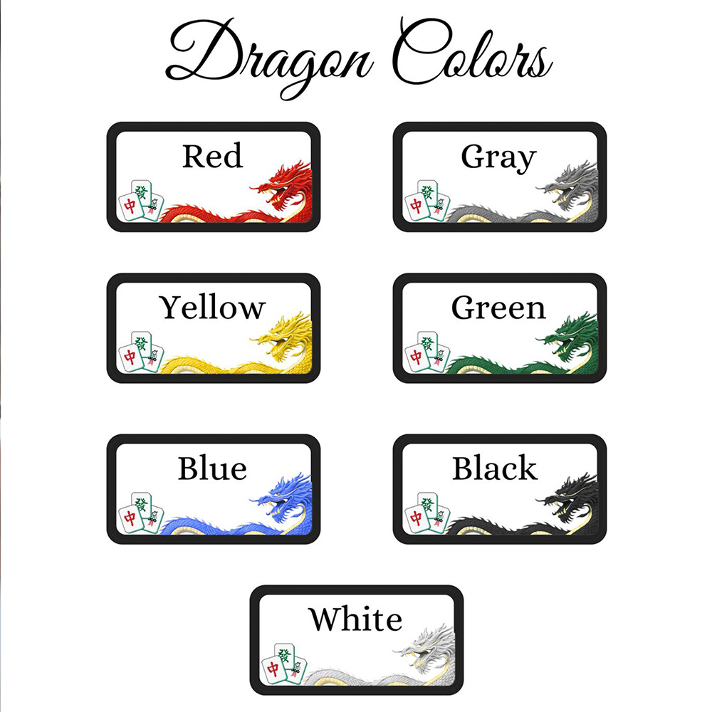 Custom Mahjong Name Tag Personalized Magnetic Badge Dragon Design Dragon Mah Jongg Gift Game Night Name Tag