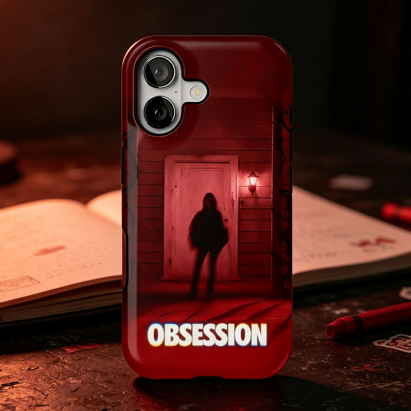 Red Dark Silhouette Phone Case Gift for Movie Fans