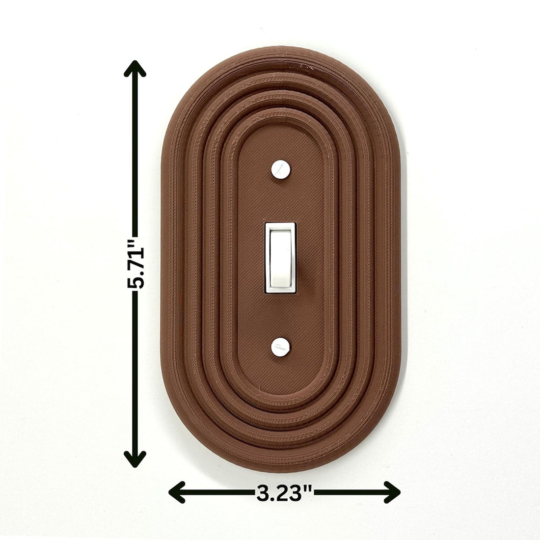 Mid-Century Modern Oval Light Switch Cover Available in Multiple Configurations Stylish & Functional Wall Plate