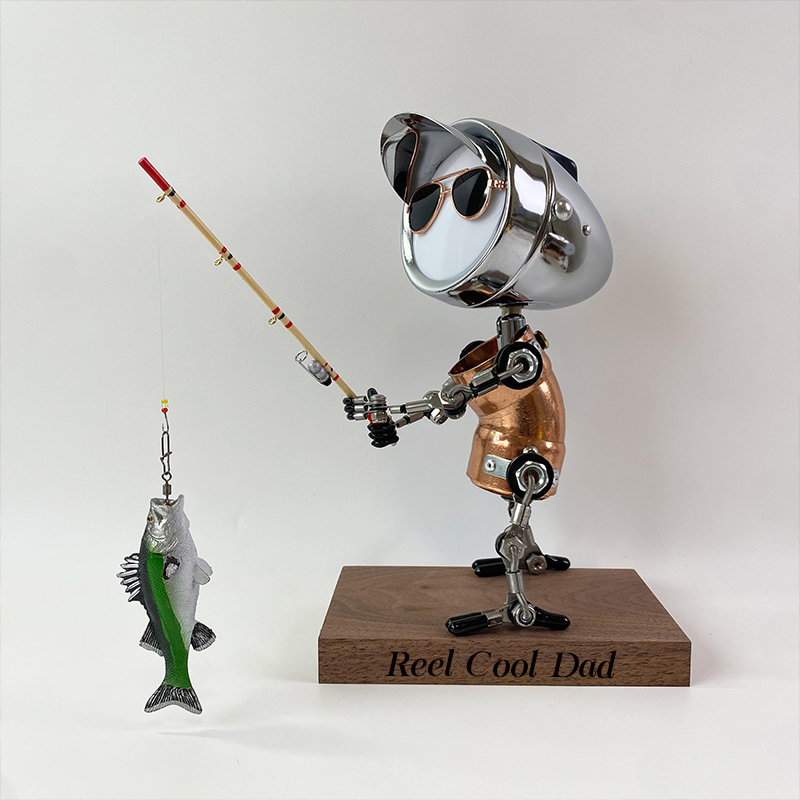 Personalized Reel Cool Dad Fisherman Lamp Fishing Enthusiast Decorative Lamp Custom Gift for Anglers Sea Fishing Enthusiast Gift
