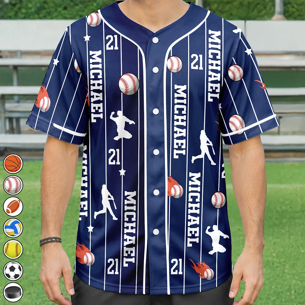 Personalized Baseball Jersey Shirt Sports Lovers Number And Name 