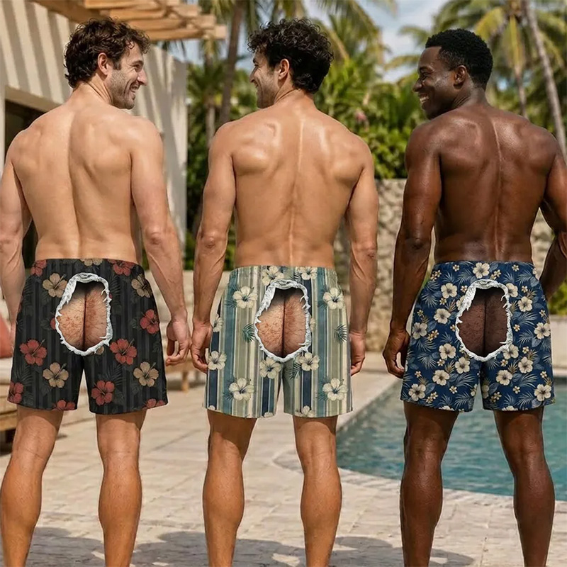 Personalized Funny Butt Crack Beach Beach Shorts