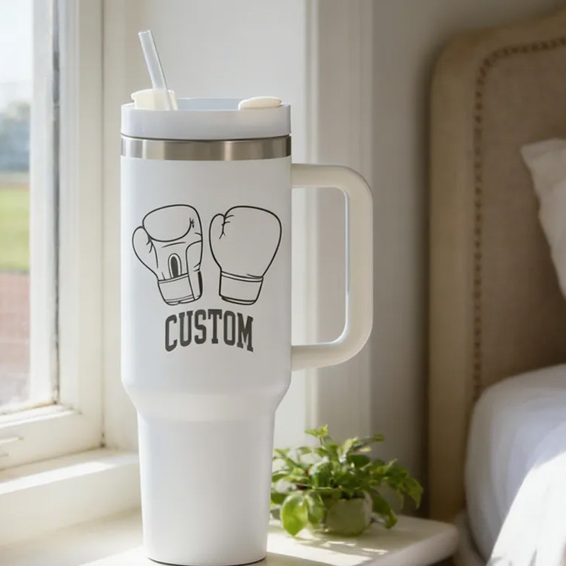 Personalized Fitness Tumbler Boxing Gloves Tumbler Gift for Gym Lovers