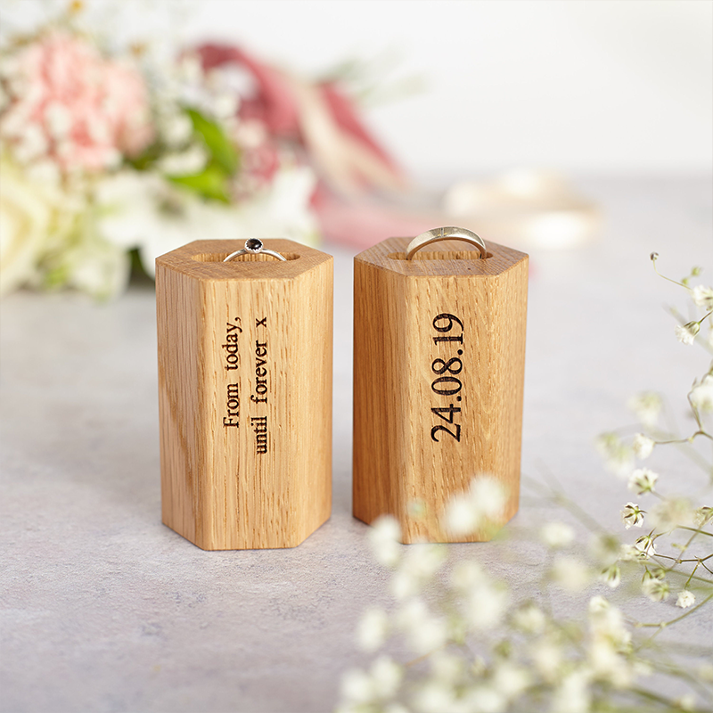 Personalized Walnut Wooden Ring Dish, Wedding Ring Holder, Valentine’s Day Gift, Wedding, Engagement, Anniversary Gift for Her