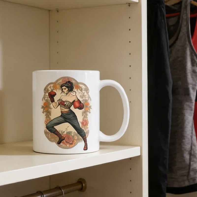 Personalized Couple Mug Fitness Gift Victorian Kickboxing Coffee Mug Vintage Gift Fitness Cup for Gym Lover