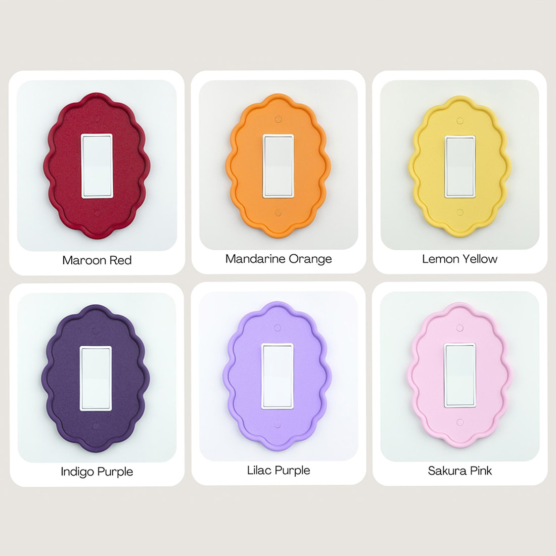Wavy Oval 3d Light Switch Outlet Cover Mid Century Modern Minimalist Home Accent fit Toggle Rocker Duplex Outlet