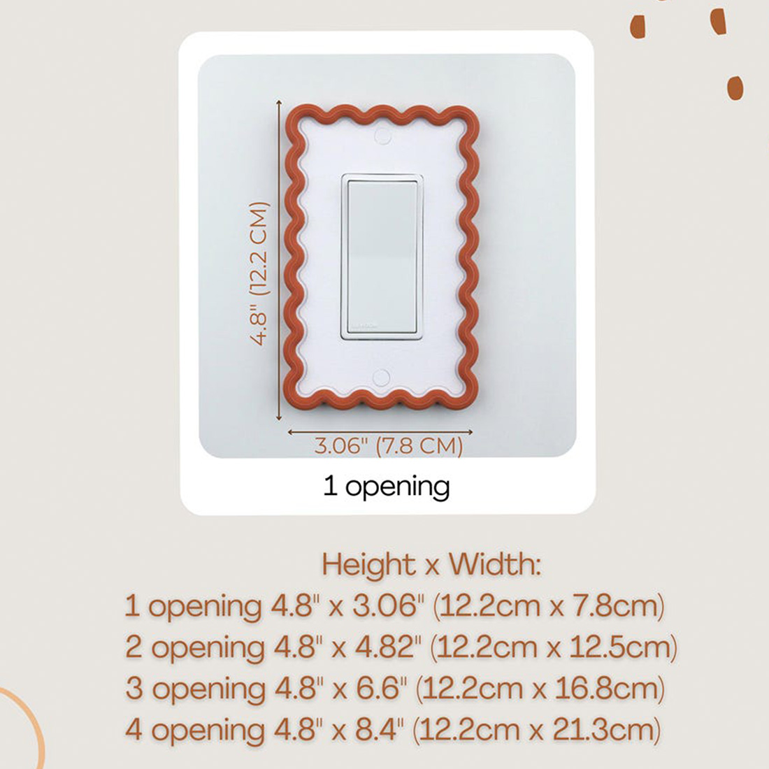 Wavy Light Switch Cover Wavy decoration fits Toggle Rocker Duplex Outlet