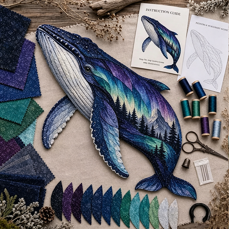Northern Lights Wildlife Patchwork Kit
