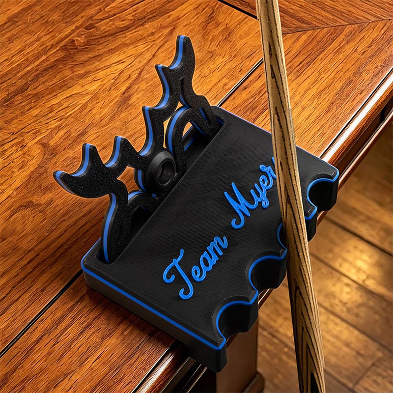 Personalized Dad Built Different Elk Antlers Billiards 2-4 Cues Claw Holder with Text and Pool Ball Marker Sticks Table Accessory Christmas Gift for Billiard Lovers Dad Gift