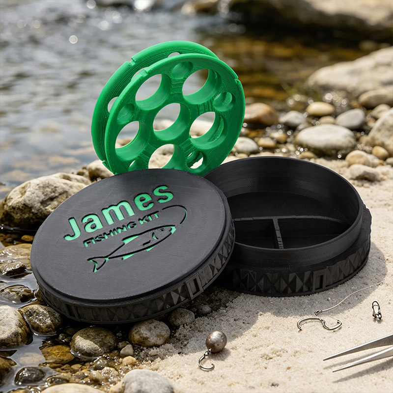 Personalized Dad Fishing Kit Portable Minimalist Name Pocket Fishing Tackle Container Outdoor Activity Birthday Gift for Fishing Lovers Dad Gift
