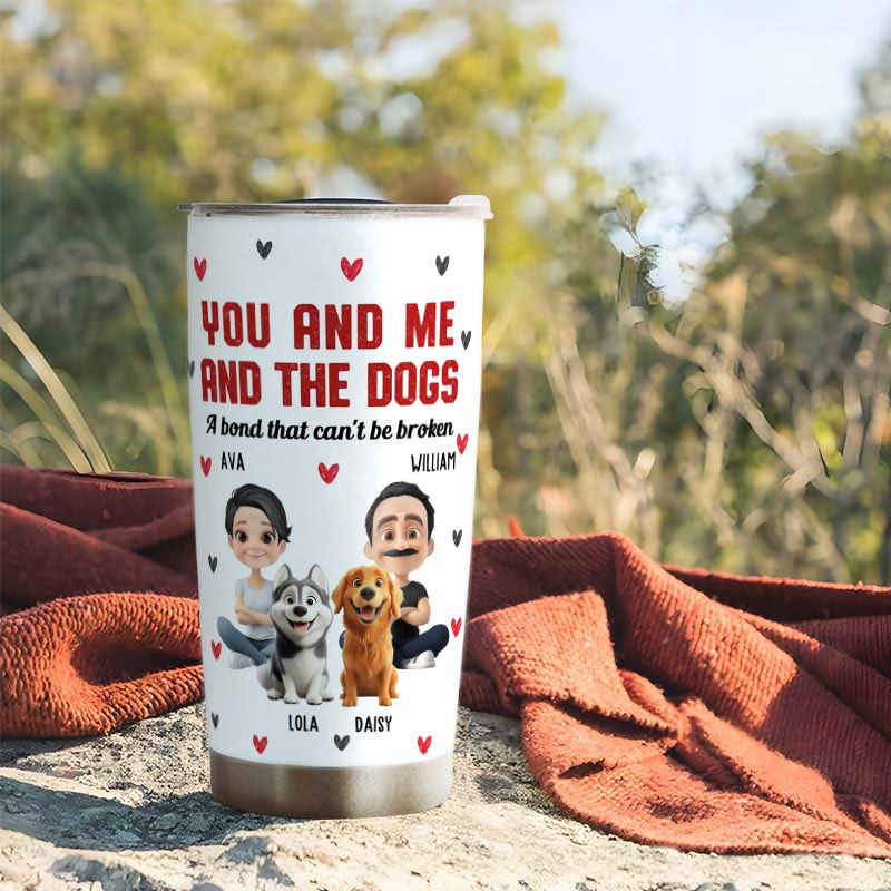 Personalized Dog Lover You Me and the Dog 20oz Tumbler