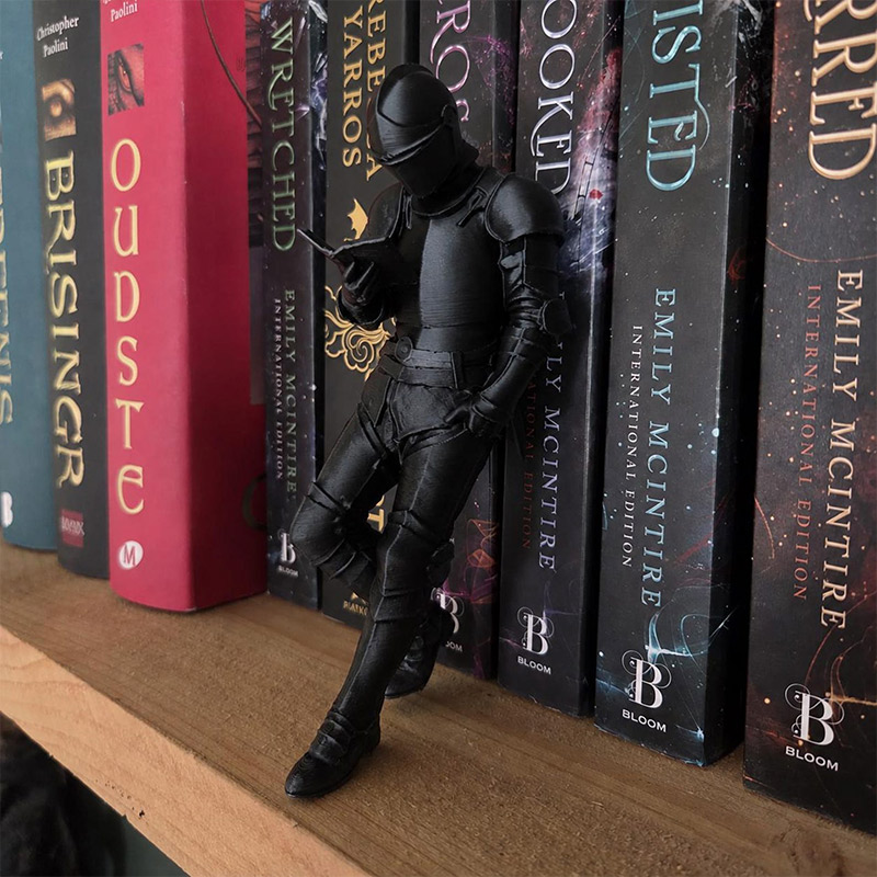 Personalized Medieval Knight Book Nook Armored Book Lover Figurine Fantasy Bookshelf Decor Unique Gift for Readers