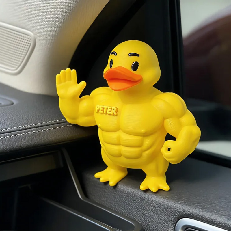 Personalized 3D Printed Muscle Body Builder Duck Desk Decor Birthday Hilarious Fitness Gift for Friends Gym Rat Gym Lovers