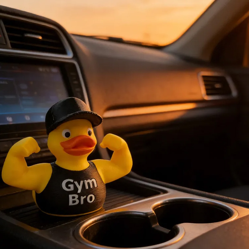 Personalized 3D Printed Funny Muscle Arm Duck Desk Decor Birthday Hilarious Fitness Gift for Friends Gym Rat Gym Lovers