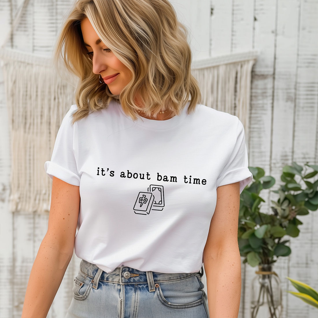 Mahjong Shirt It's About Bam Time Graphic Tee Mahj Club Gift
