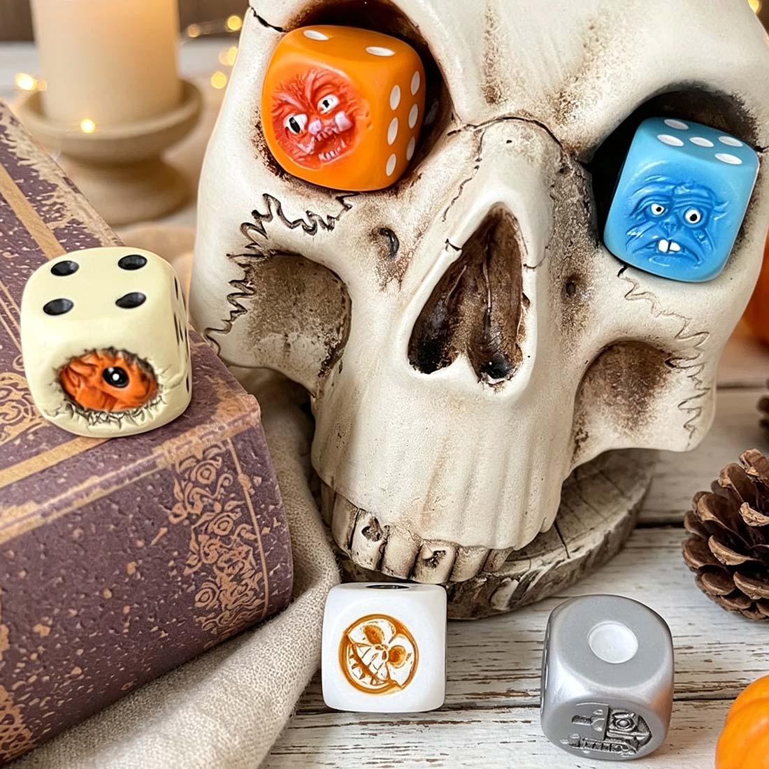5 Pcs Monster Dice Halloween Tabletop Game Dice Set Props