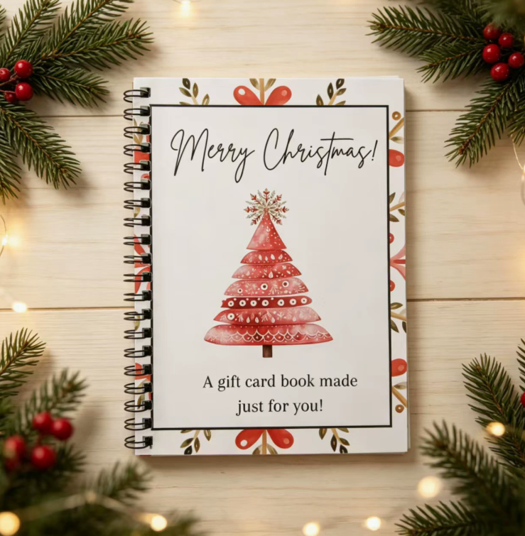 Printed Christmas Gift Card Book, Christmas Gift For Teen, Gift For Teenage Boy, Gift For Kids, For Adult Children, Gift Card Photo Album
