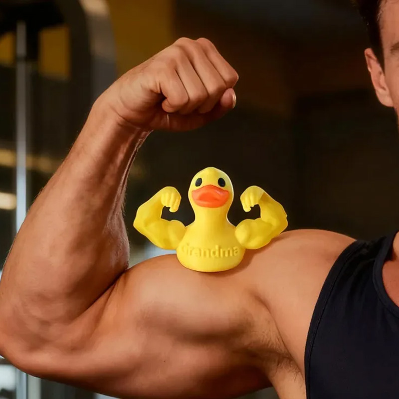 Personalized 3D Printed Funny Muscle Arm Duck with Name Desk Decor Birthday Gift for Friends Gym Rat Gym Lovers