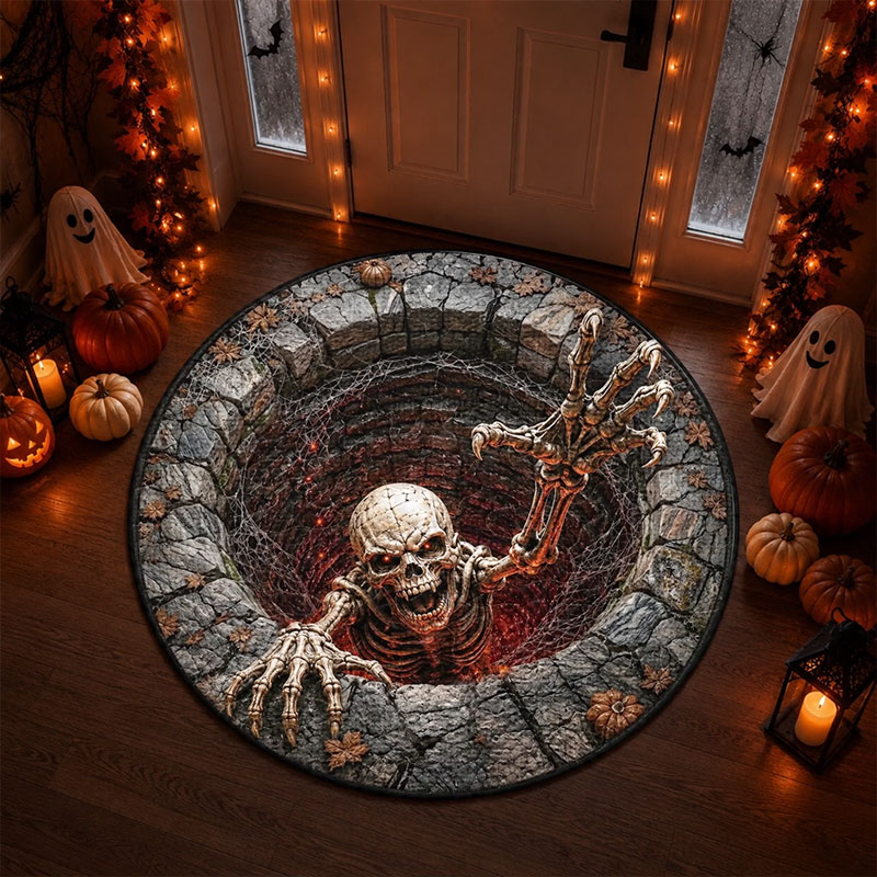 Personalized Shaped Doormat Custom Halloween Decor Birthday Gifts For Mom Dad Brother Sister Family Halloween Gift Beware Of What Crawls Out