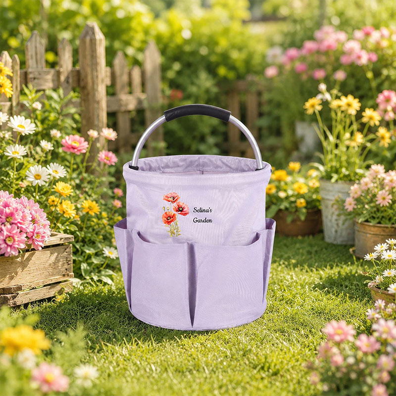 Personalized Garden Tool Tote Bag Gardening Tote Collapsible Oxford Cloth Organizer Gift for Mom Grandma Gardener