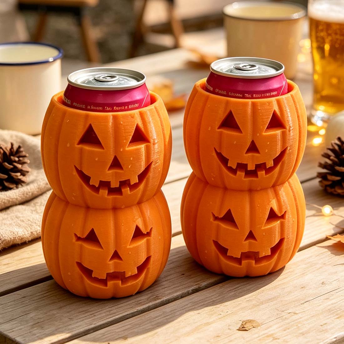Pumpkin Can Sleeve Bundle and Can Opener