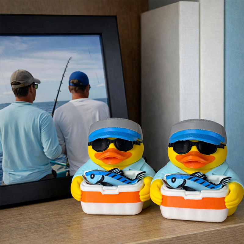 Personalized Fishing Duck Decor Duck for Dad Grandpa Hunter Decoration Cabin Decor Fishing Enthusiast Present Desk Ornament Dashboard Fisherman Funny Gift Tackle Box