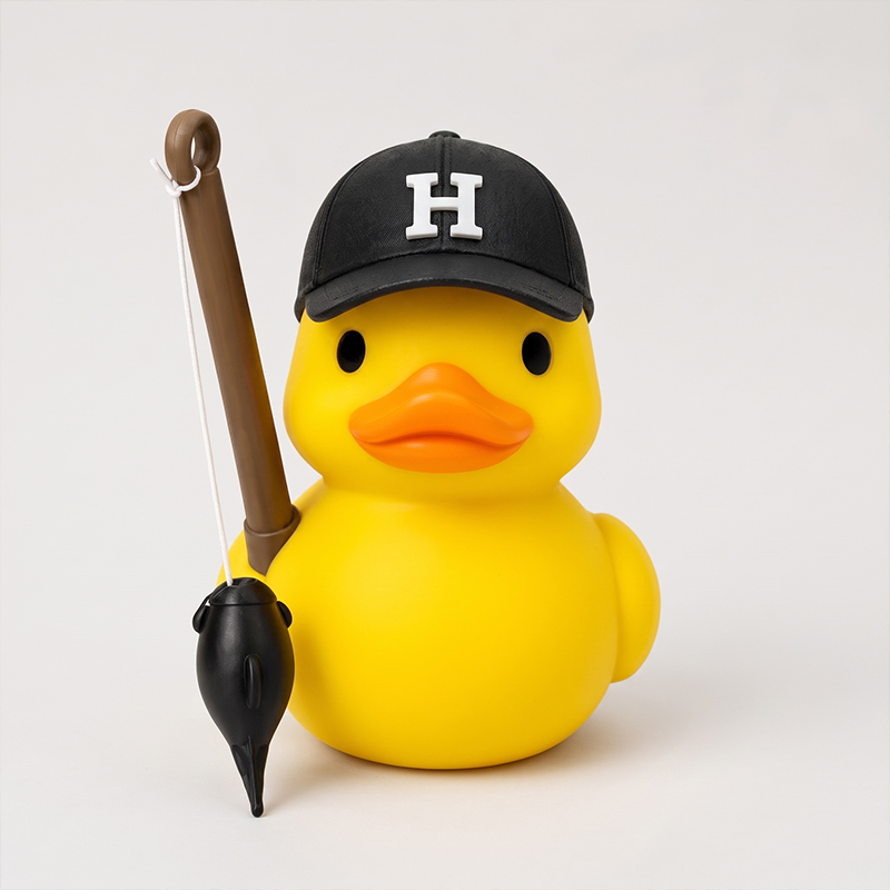 Personalized Fisher Duck Novelty Country Vibe Duck Outdoor Adventure Duck Gift for Fishing Lover Collectible Dad Gift