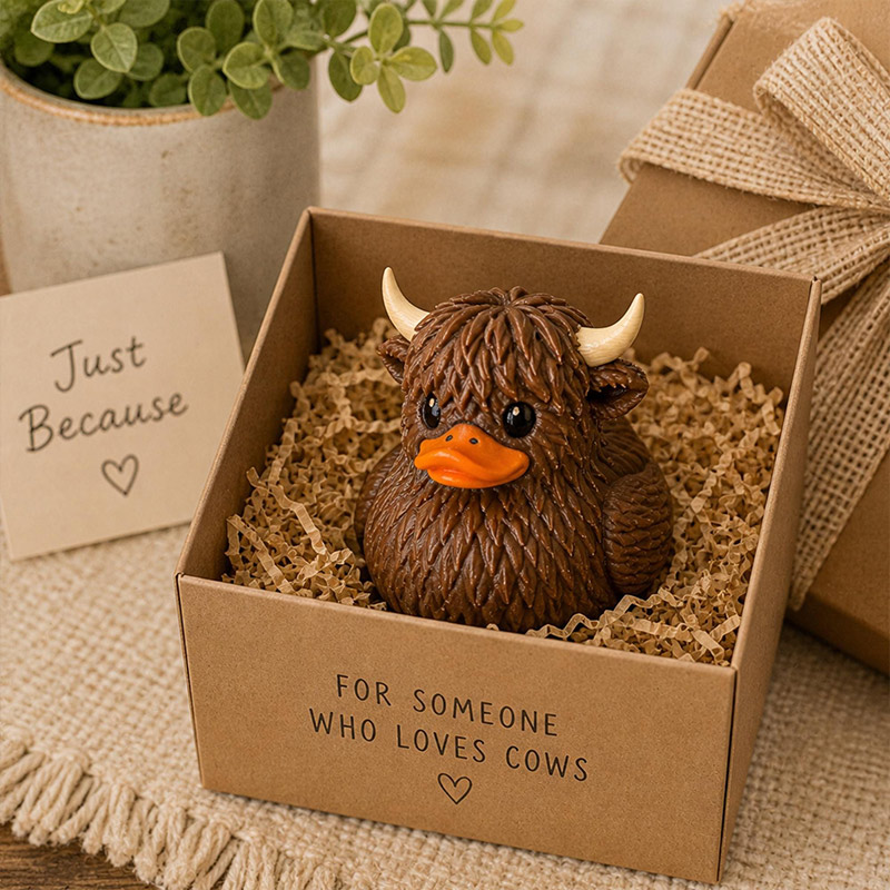 Personalized Highland Cow Duck Highland Lover Gift Collectible Rustic Decoration Country Style Western Accessory Gift