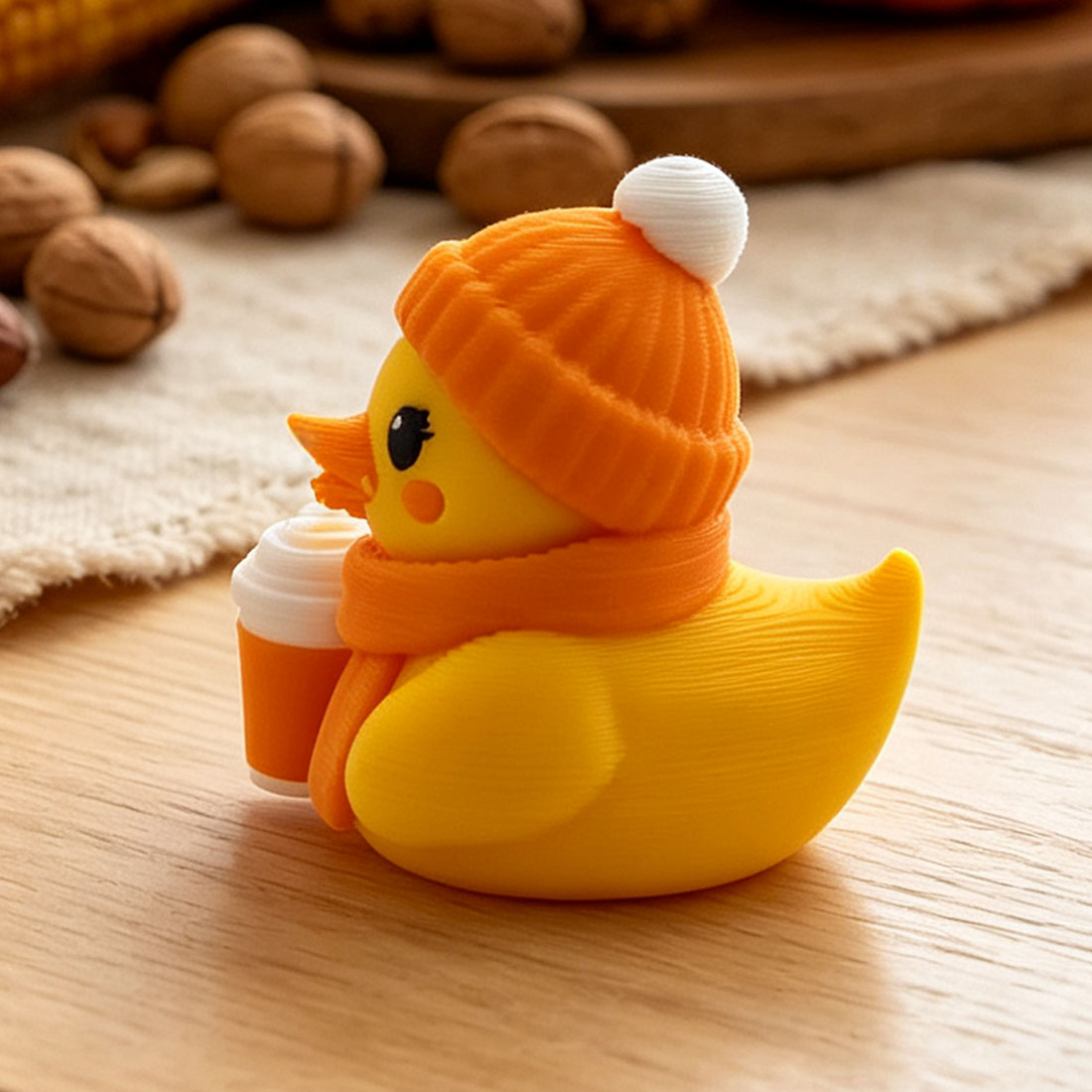 3D Printed Mini Pumpkin Spice Duck Fall Cruise Duck Autumn Duck
