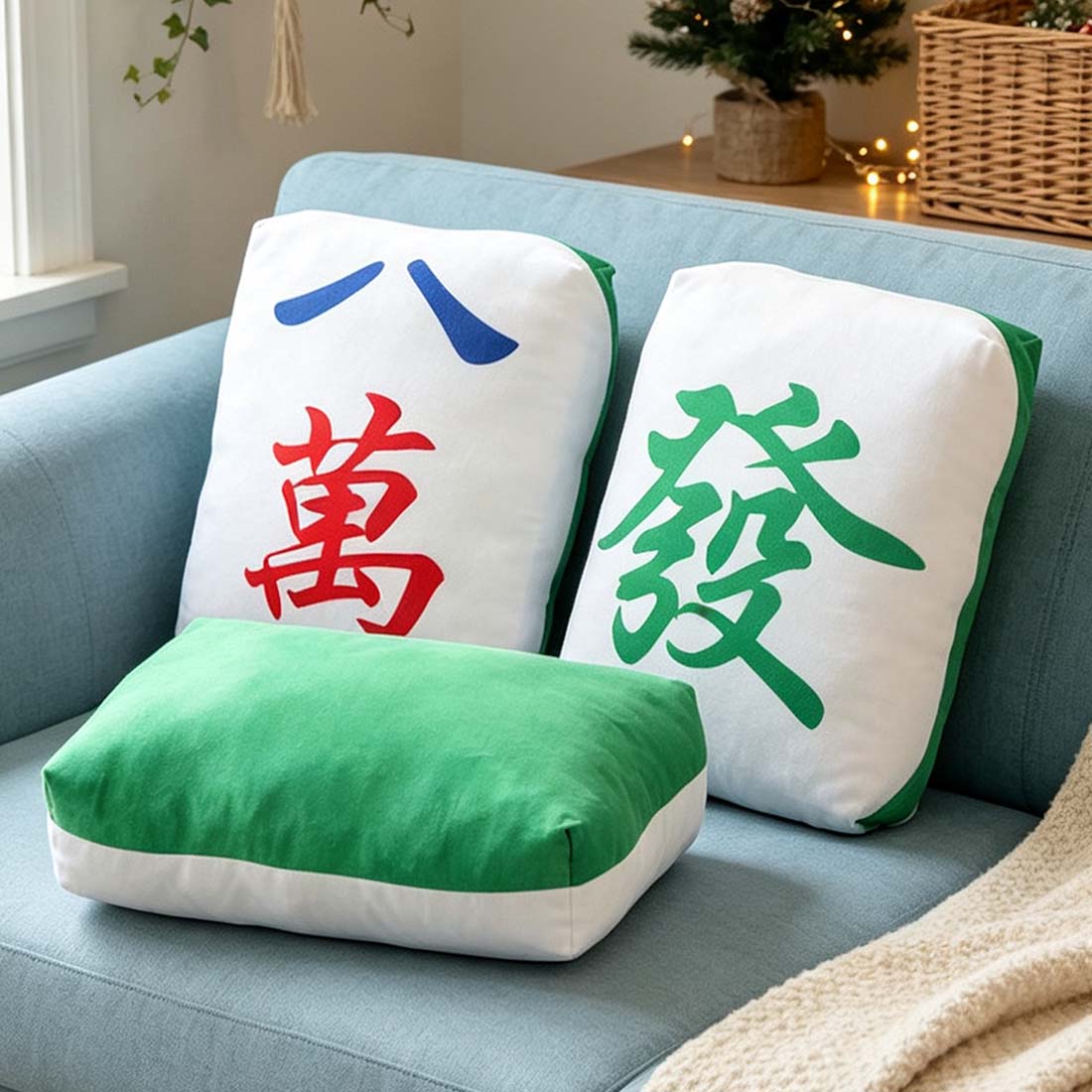 Mahjong Pillow Plush Perfect Home Decor Gift for Mahjong Lovers