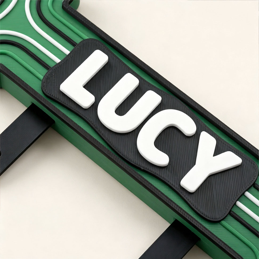 Personalized 3D Printed Bone-Shaped Pet Leash Holder with Name Home Entryway Decor Walk the Dog