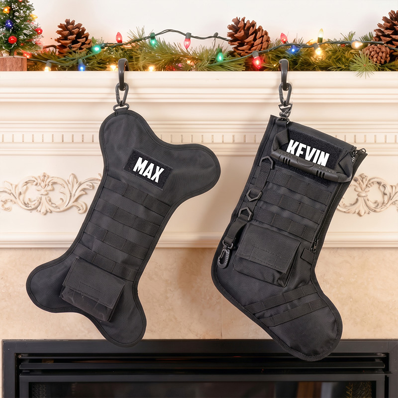 Personalized Tactical Christmas Stockings for Dad Grandpa Custom Camouflage Christmas Stockings Name Christmas Stockings Dog Stockings Gifts for Soldiers Veterans