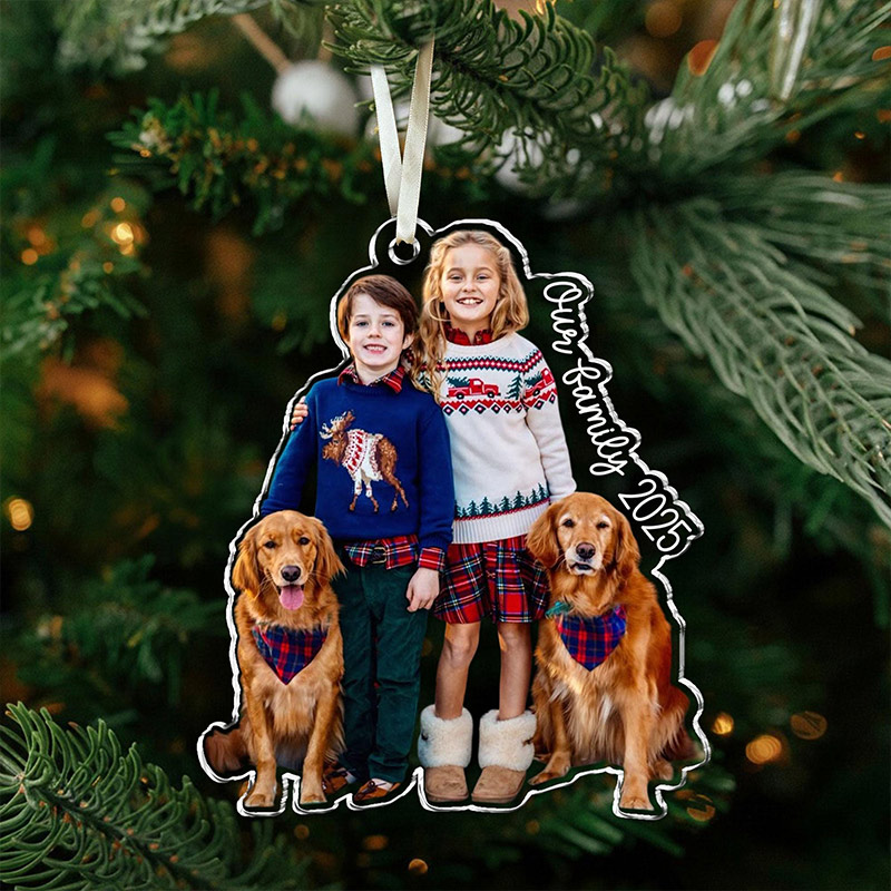 Personalized Acrylic Photo Ornament: Family Christmas 2026 Gift
