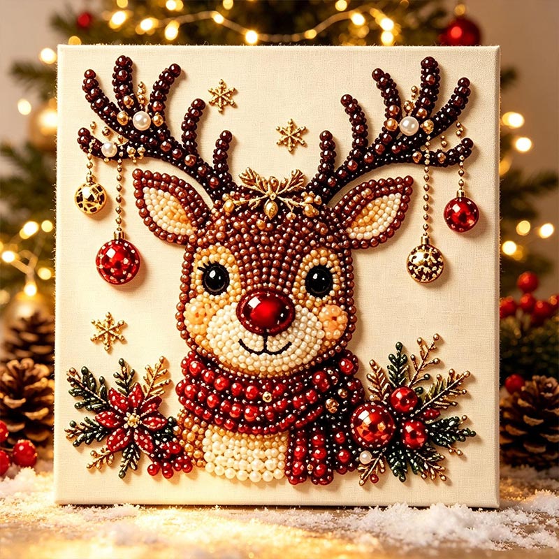 Personalized DIY Pearl Diamond Painting Kit Christmas Kitchen Scene Adults Beginners Craft Christmas Gift for Family
