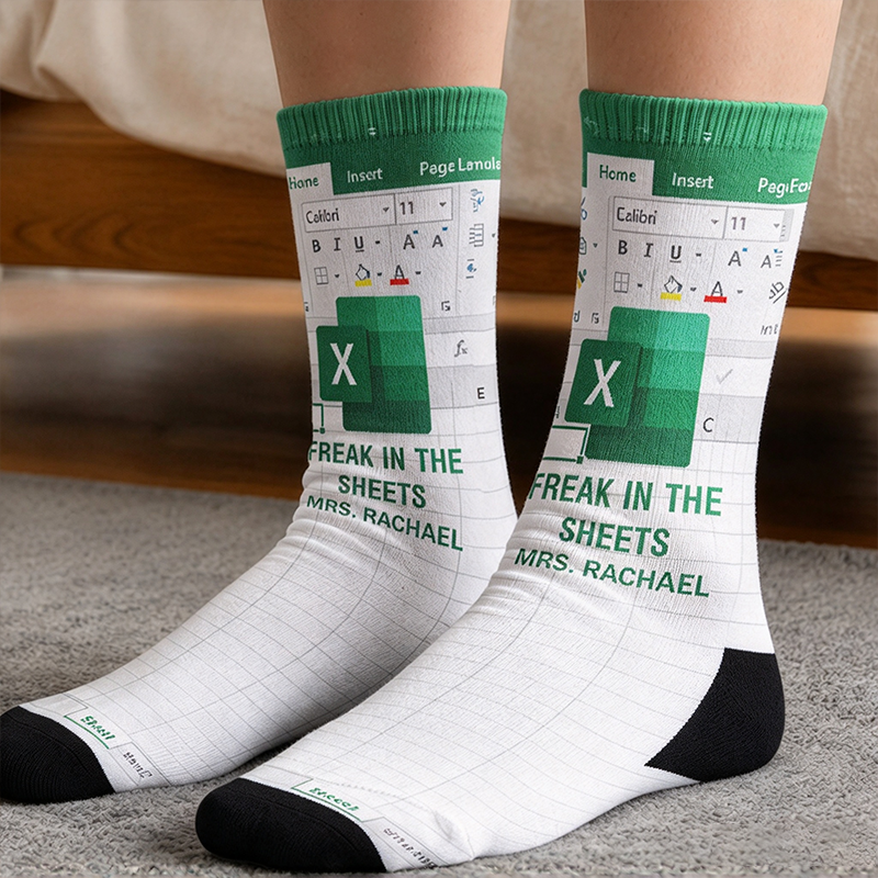 Personalized Freak In The Sheets - Funny Gifts For Coworker, Boss - Personalized Socks
