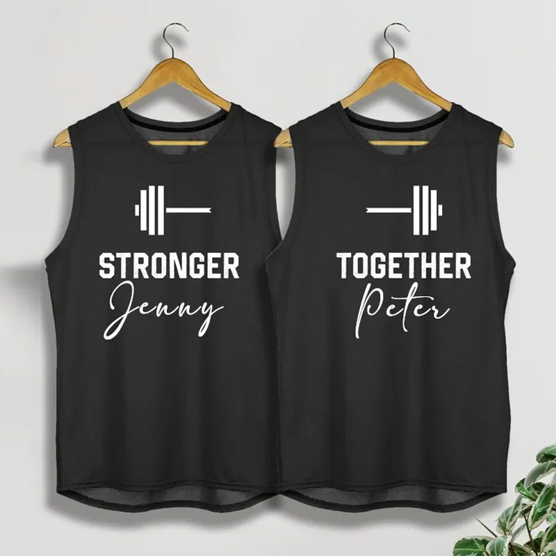 Personalized Gym Couple Classic Tank Stronger Together Matching Shirt Valentines Day Gym Shirt Workout Tank Top Couples Shirt Workout Couples Gym Shirt Gym Gifts