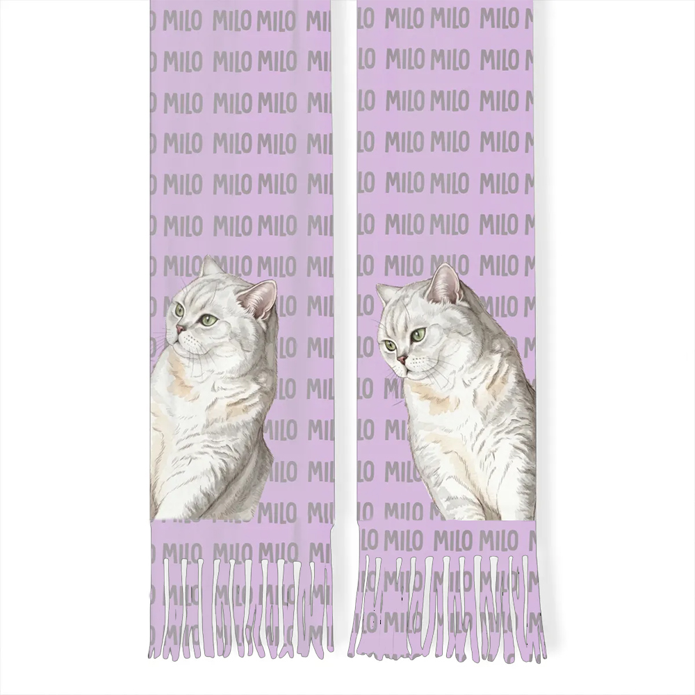 Personalized Scarf Pet Lover Watercolor Pet Lover Gift