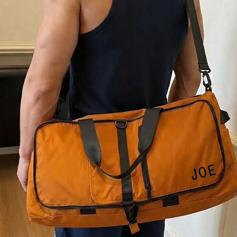 Personalized Fitness Large Capacity Gym Bag with Embroidery Custom Name for Gym Lovers 