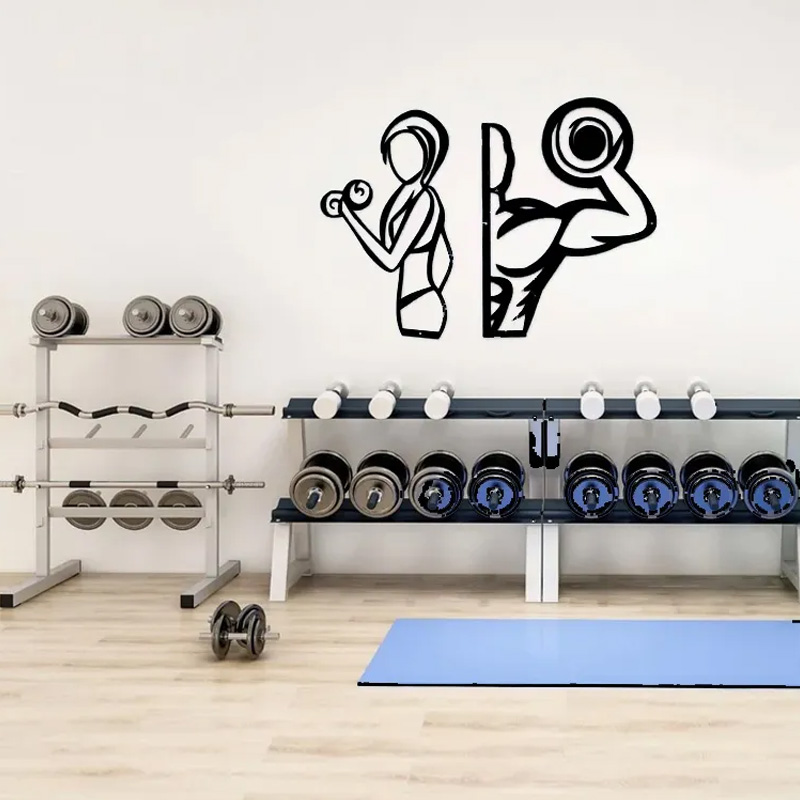 Personalized Metal Gym Sign Workout Couple Signs His and Hers Metal Sign for Gym Lovers