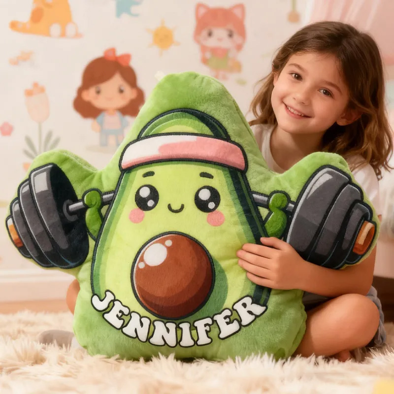 Personalized Avocado Weightlifting Throw Pillow Graphic 3D Print Trainer Fitness Planner Decoration Letter Pillow Exercise Sport Gym Sublimation Design Lift Heavy Shit Gym Rat Weightlifting Pillow for Kids Gym Lovers Sale-megacustom