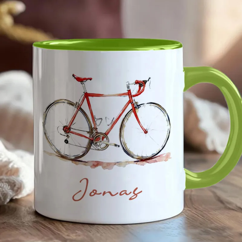 Personalized Bicycle Mug Personalized Bicycle Mug Kids Mug Race Bike Mug Bicycle Mug Bicycle Coffee Cup Bicycle Tea Cup for Cyclistsfor Biker Cycling Riding Lovers